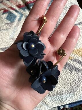 J. Crew Earrings Navy Floral dangles